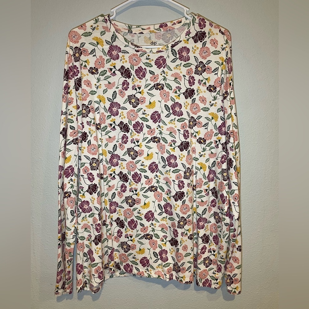 Dip Floral Print Long Sleeve Top